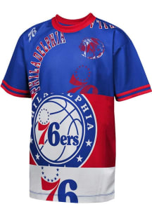 Philadelphia 76ers Youth Blue Ball Handler Short Sleeve T-Shirt