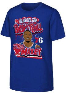 Tyrese Maxey Philadelphia 76ers Youth Blue Baller Player Tee