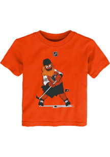 Gritty  Outer Stuff Philadelphia Flyers Toddler Orange Standing Mascot Short Sleeve T-Shirt