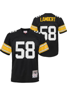 Jack Lambert Pittsburgh Steelers Youth Black Mitchell and Ness Legacy Home Football Jersey