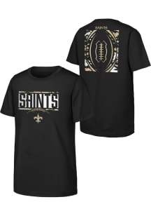 New Orleans Saints Youth Black The Blitz Short Sleeve T-Shirt