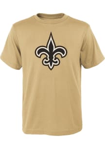 New Orleans Saints Youth Gold Primary Logo Short Sleeve T-Shirt