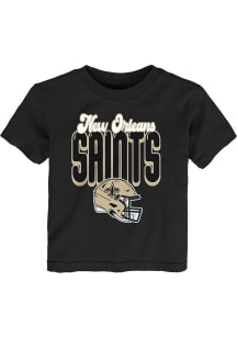 New Orleans Saints Toddler Black Tall Boy Short Sleeve T-Shirt