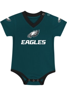 Philadelphia Eagles Baby Teal Captain Uniform Short Sleeve One Piece