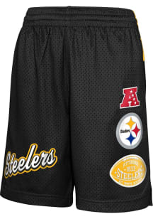 Pittsburgh Steelers Youth Black Game Time Shorts