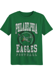 Philadelphia Eagles Boys Kelly Green Retro Stitched Up Short Sleeve T-Shirt