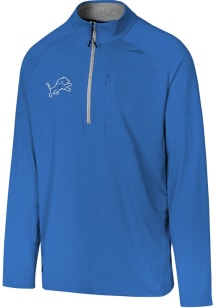 Detroit Lions Youth Blue Grid Iron Long Sleeve Quarter Zip Shirt