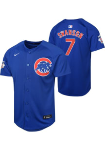 Dansby Swanson  Nike Chicago Cubs Youth Blue Alt Limited Jersey