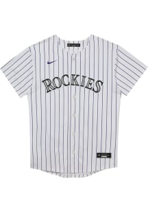 Nike Colorado Boys White Home Replica Blank Baseball Jersey