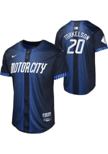 Spencer Torkelson  Nike Detroit Tigers Youth Navy Blue City Connect Limited Jersey