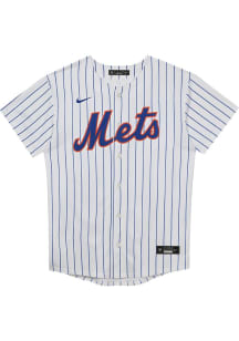 Nike NY Mets Boys White Home Replica Blank Baseball Jersey