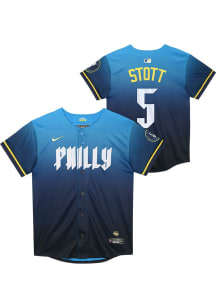Bryson Stott  Nike Philadelphia Phillies Youth Navy Blue City Connect Limited Jersey