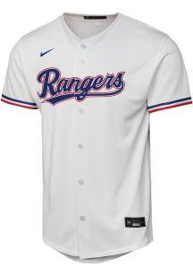 Nike Texas Rangers Youth White Home Replica Blank Jersey