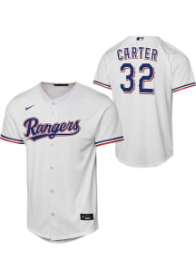Evan Carter  Nike Texas Rangers Youth White Home Replica Jersey