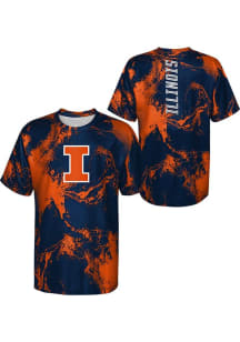 Illinois Fighting Illini Boys Navy Blue In The Mix Short Sleeve T-Shirt
