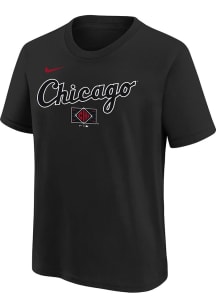 Nike Chicago White Sox Youth Black Nike City Connect Wordmark Short Sleeve T-Shirt