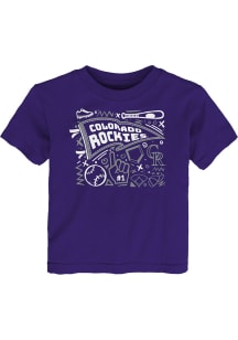 Colorado Rockies Toddler Purple Ball Park Fun Short Sleeve T-Shirt
