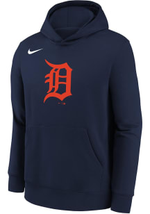 Nike Detroit Tigers Youth Navy Blue Nike Primary Logo Long Sleeve Hoodie