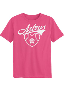 Houston Astros Girls Pink Homerun Honey Short Sleeve T-Shirt
