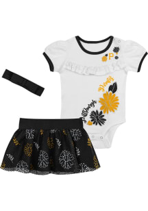 Pittsburgh Pirates Infant Girls Black Sweet Catcher Set Top and Bottom