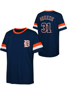 Riley Greene Detroit Tigers Youth Navy Blue Triple Player Tee