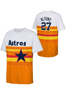 Jose Altuve Houston Astros Youth White Triple Player Tee