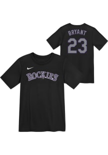 Kris Bryant  Colorado Rockies Boys Black Home NN Short Sleeve T-Shirt