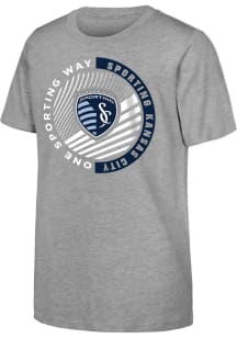 Sporting Kansas City Youth Grey Center Circle Short Sleeve T-Shirt