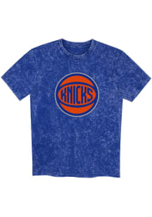 New York Knicks Boys Blue Rugged Defense Short Sleeve T-Shirt