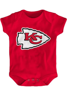 Kansas City Chiefs Baby Red Primary One Short Sleeve One Piece