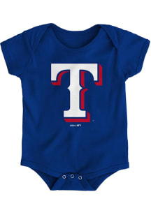 Texas Rangers Baby Blue Secondary Short Sleeve One Piece
