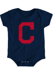 Cleveland Guardians Baby Navy Blue Primary Short Sleeve One Piece