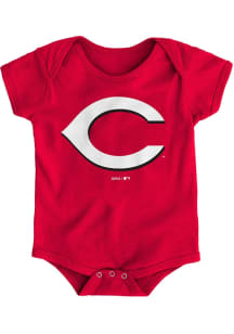 Cincinnati Reds Baby Red Primary Short Sleeve One Piece