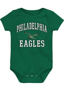 Philadelphia Eagles Baby Kelly Green #1 Design Short Sleeve One Piece