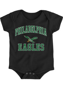 Philadelphia Eagles Baby Black #1 Design Short Sleeve One Piece