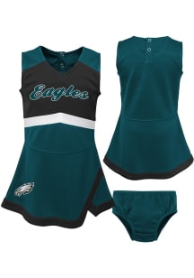 Philadelphia Eagles Toddler Girls Midnight Green Cheer Captain Sets Cheer Dress