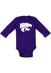K-State Wildcats Baby Purple Primary Logo Long Sleeve One Piece