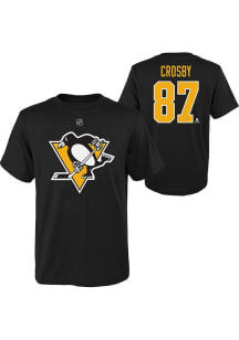 Sidney Crosby  Pittsburgh Penguins Boys Black Player Short Sleeve T-Shirt