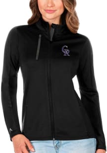 Antigua Colorado Rockies Womens Black Generation Light Weight Jacket