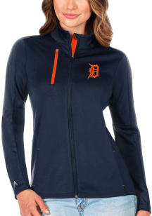Antigua Detroit Tigers Womens Navy Blue Generation Light Weight Jacket