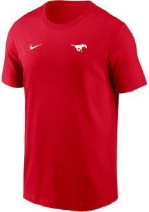 Nike SMU Mustangs Red Small Logo Legend Short Sleeve T Shirt