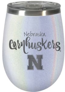 Nebraska Cornhuskers 10oz Opal Script Logo Stainless Steel Stemless - White
