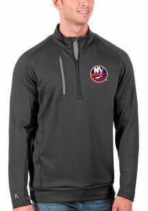 Antigua New York Islanders Mens Grey Generation Long Sleeve Qtr Zip Pullover