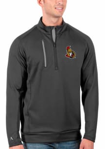 Antigua Ottawa Senators Mens Grey Generation Long Sleeve Qtr Zip Pullover