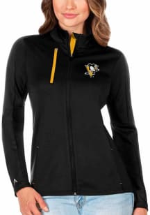 Antigua Pittsburgh Penguins Womens Black Generation Light Weight Jacket
