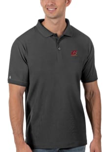 Antigua Central Michigan Chippewas Mens Grey Legacy Pique Short Sleeve Polo