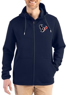 Cutter and Buck Houston Texans Mens Navy Blue Epic Comfort Full Zip Light Weight Jacket
