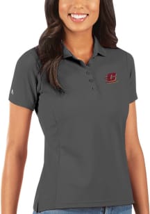 Antigua Central Michigan Chippewas Womens Grey Legacy Pique Short Sleeve Polo Shirt