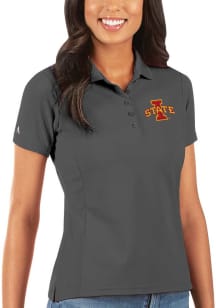 Antigua Iowa State Cyclones Womens  Legacy Pique Short Sleeve Polo Shirt