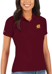 Antigua Central Michigan Chippewas Womens Red Legacy Pique Short Sleeve Polo Shirt